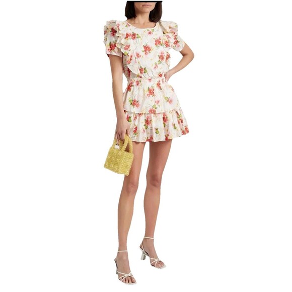 Loveshackfancy Natasha Size M Ruffled Floral Cotton Mini Dress Island Vibes $325 - Picture 15 of 15